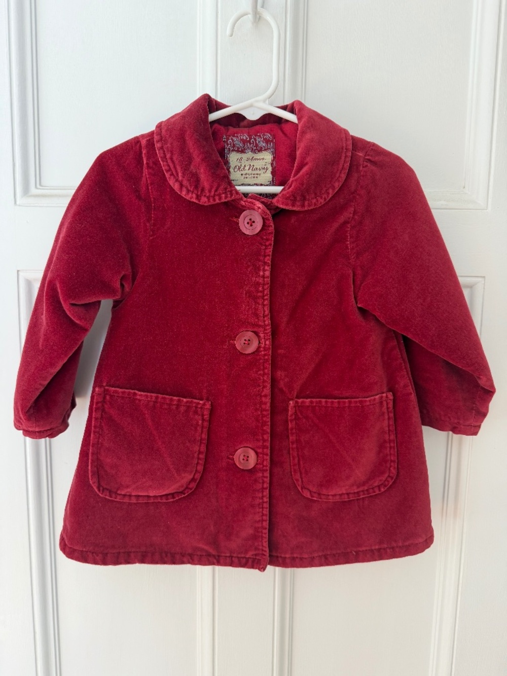 Sweet Girls Red Velvet Jacket (Size 18-24mo)